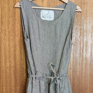 Not Perfect Linen Gathered Waist Dress